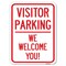 Signmission Reserved Parking Visitor Parking We Welcome You! Rust Proof Parking, A-1824-23016 A-1824-23016 - alternate 1